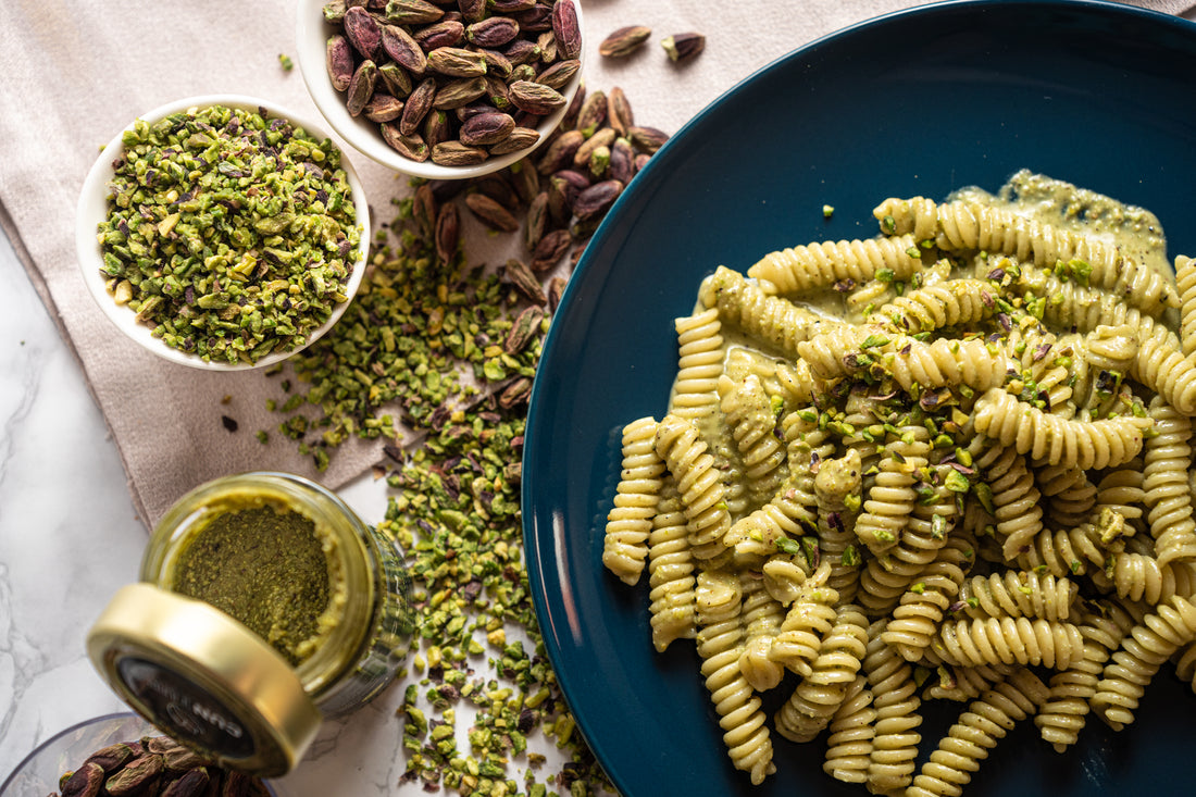 Pasta al Pistacchio e Pancetta